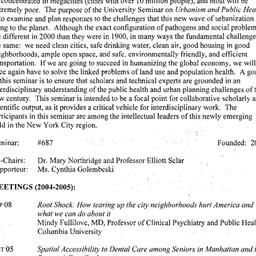 Schedules, Urbanism and Pub...