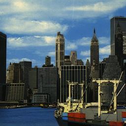 [Ocean Freighter docked at ...