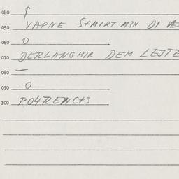 Eastern questionnaire, answ...