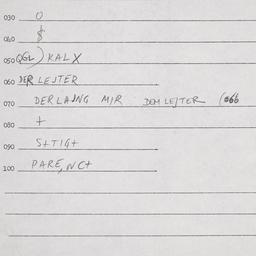 Eastern questionnaire, answ...