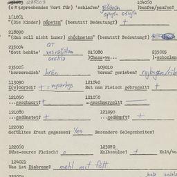 Western questionnaire, answ...