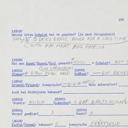 Western questionnaire, answ...