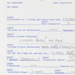 Western questionnaire, answ...