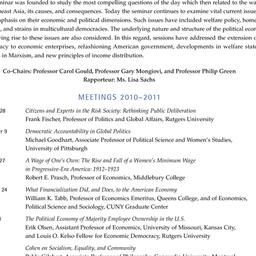 Schedules, Political Econom...