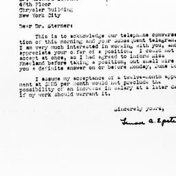 Letter from Lenore A. Epste...