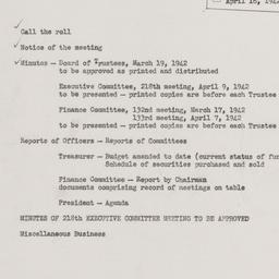 Board Meeting, 4/16/1942