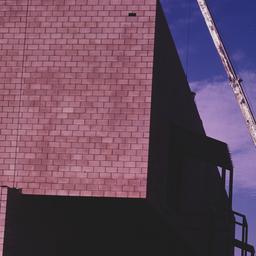 Construction view with crane.