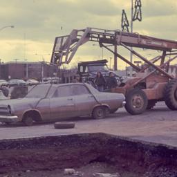 Construction view, installi...