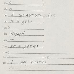 Eastern questionnaire, answ...