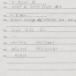 Eastern questionnaire, answ...