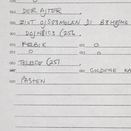 Eastern questionnaire, answ...