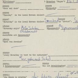 Western questionnaire, answ...