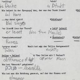 Western questionnaire, answ...