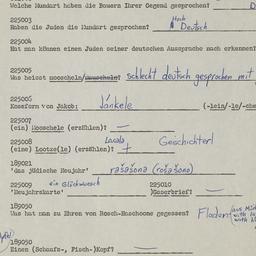 Western questionnaire, answ...