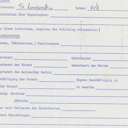 Western questionnaire, answ...