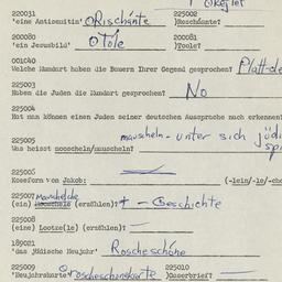 Western questionnaire, answ...