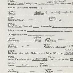 Western questionnaire, answ...