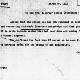 Memorandum from Charles Dol...