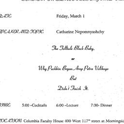 Announcements, 2002-03-01. ...