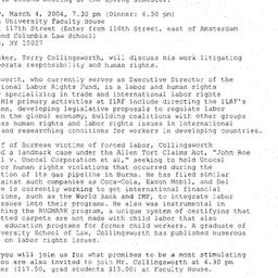 Announcements, 2004-03-04. ...