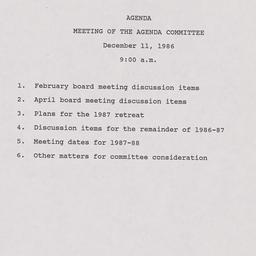 Agenda Committee
