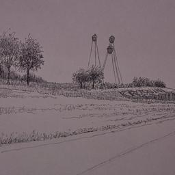 Entrance. Perspective drawing.