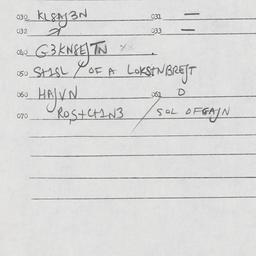Eastern questionnaire, answ...