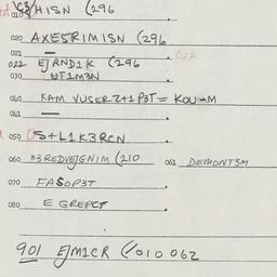 Eastern questionnaire, answ...