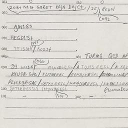 Eastern questionnaire, answ...