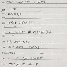 Eastern questionnaire, answ...