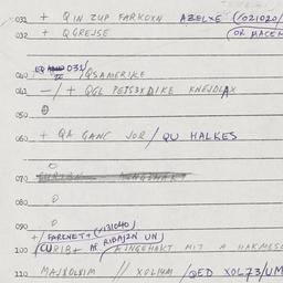 Eastern questionnaire, answ...