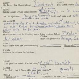 Western questionnaire, answ...