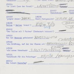 Western questionnaire, answ...