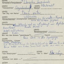 Western questionnaire, answ...