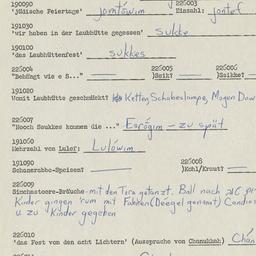Western questionnaire, answ...