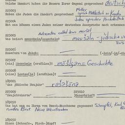 Western questionnaire, answ...