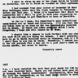 Letter from Charles Dollard...