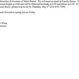 Announcements, 2002-05-10. ...