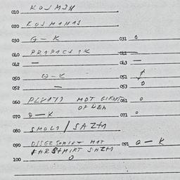 Eastern questionnaire, answ...