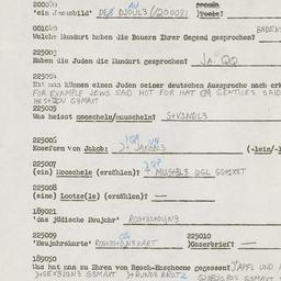 Western questionnaire, answ...