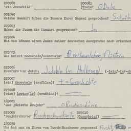 Western questionnaire, answ...