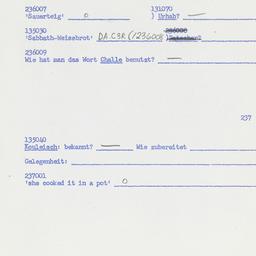 Western questionnaire, answ...