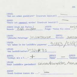 Western questionnaire, answ...
