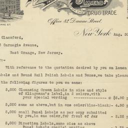 F. Huhn Inc. Bill or receipt