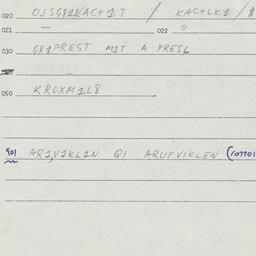 Eastern questionnaire, answ...