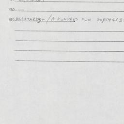 Eastern questionnaire, answ...