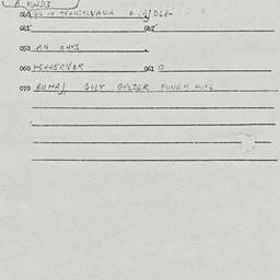 Eastern questionnaire, answ...