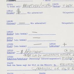 Western questionnaire, answ...