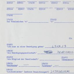 Western questionnaire, answ...