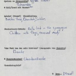 Western questionnaire, answ...